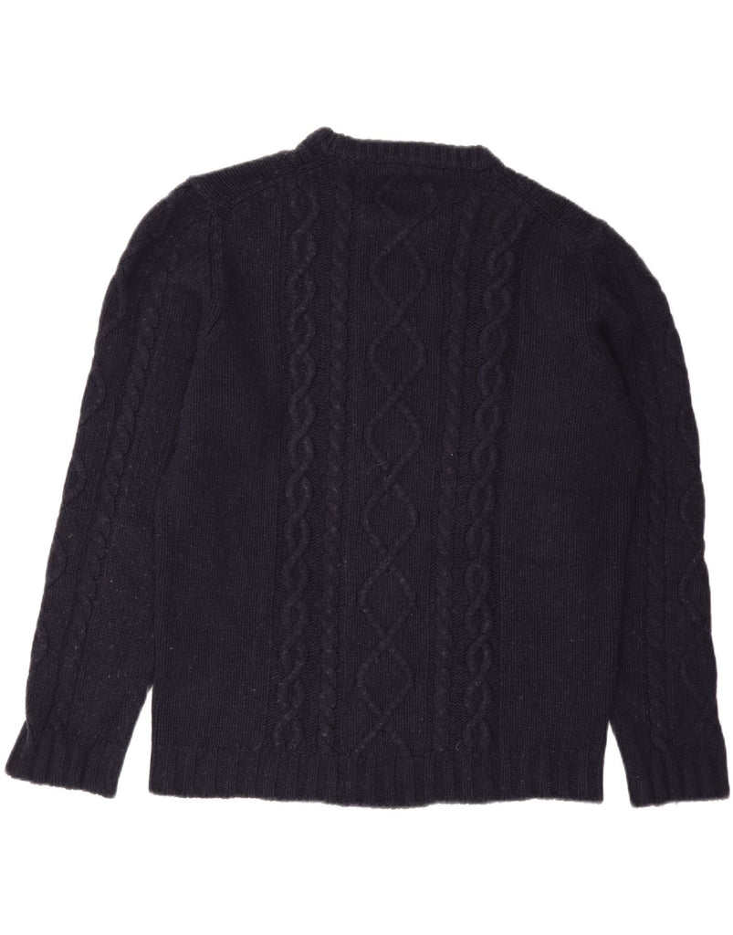 DOCKERS Mens Crew Neck Jumper Sweater XL Navy Blue Wool Vintage Dockers and Second-Hand Dockers from Messina Hembry 