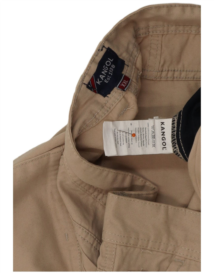 KANGOL Mens Chino Shorts 2XL W42  Beige Cotton