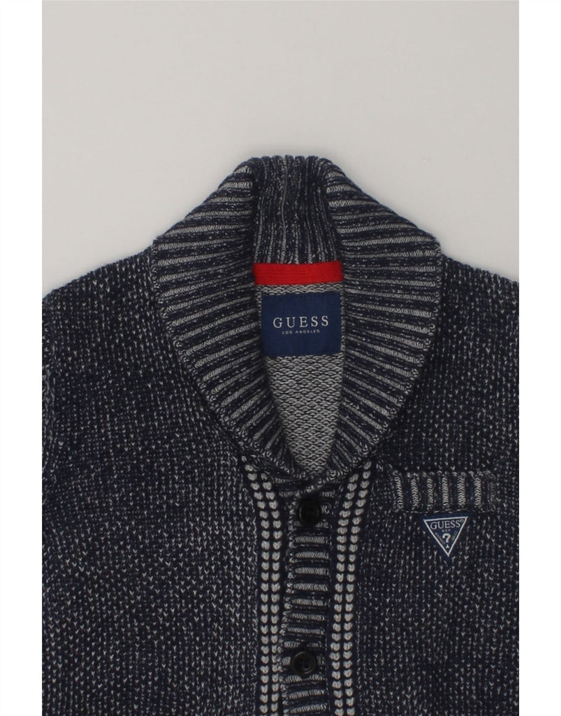 GUESS Boys Cardigan Sweater 2-3 Years Navy Blue Cotton | Vintage Guess | Thrift | Second-Hand Guess | Used Clothing | Messina Hembry 