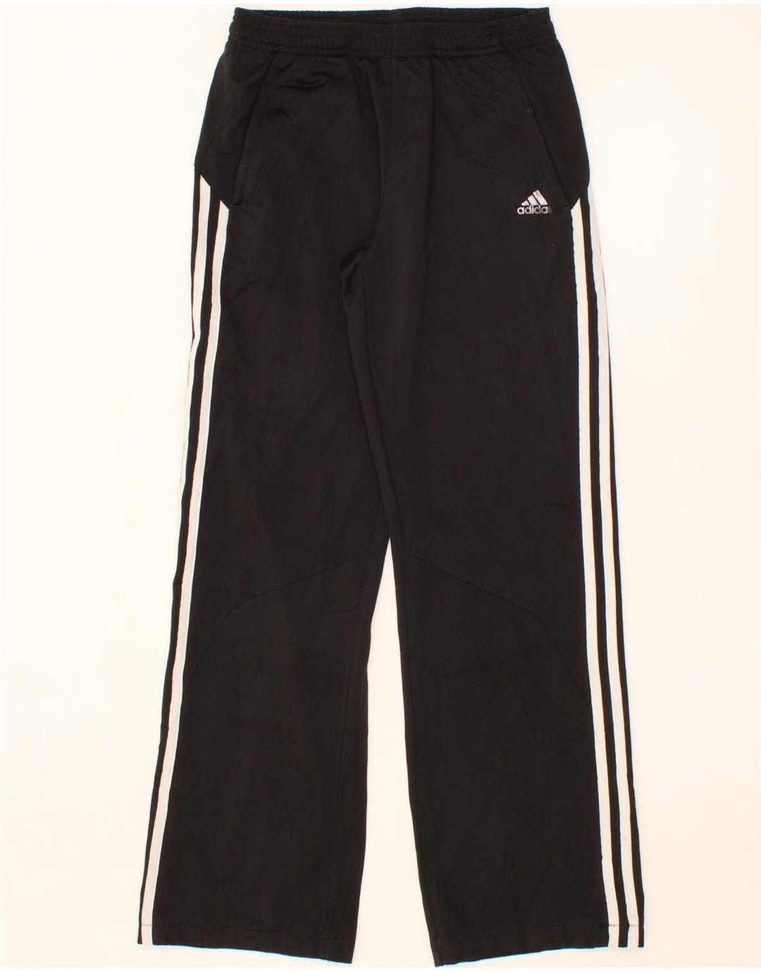 ADIDAS Boys Tracksuit Trousers 11-12 Years  Black Polyester Vintage Adidas and Second-Hand Adidas from Messina Hembry 