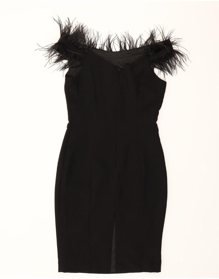 COAST Womens Sleeveless Bodycon Dress UK 10 Small Black Polyester Vintage Coast and Second-Hand Coast from Messina Hembry 