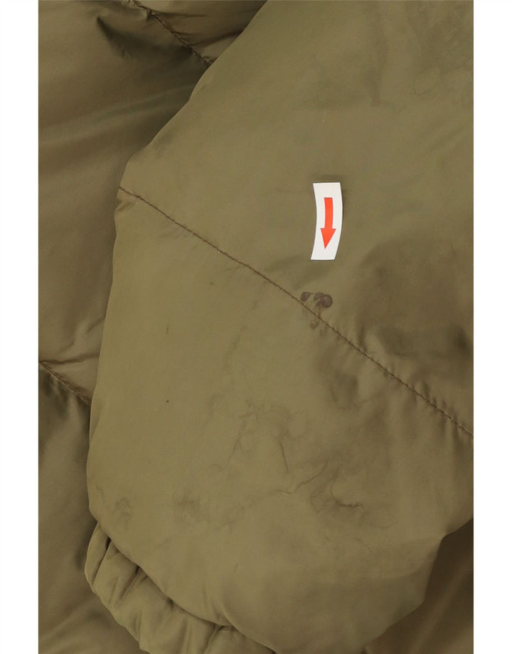 INVICTA Mens Loose Fit Padded Jacket UK 38 Medium Khaki Polyamide