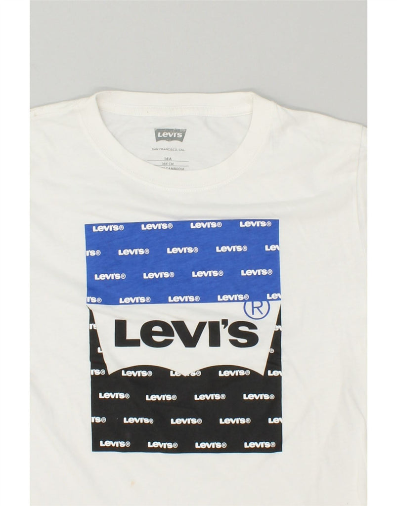 LEVI'S Boys Graphic T-Shirt Top 13-14 Years White Cotton | Vintage Levi's | Thrift | Second-Hand Levi's | Used Clothing | Messina Hembry 