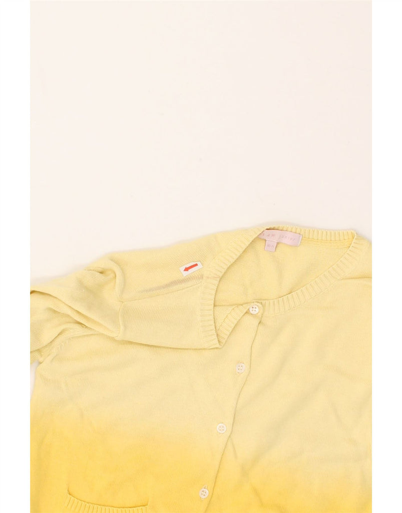 JIGSAW Girls Cardigan Sweater 10-11 Years Yellow Colourblock Cotton | Vintage Jigsaw | Thrift | Second-Hand Jigsaw | Used Clothing | Messina Hembry 
