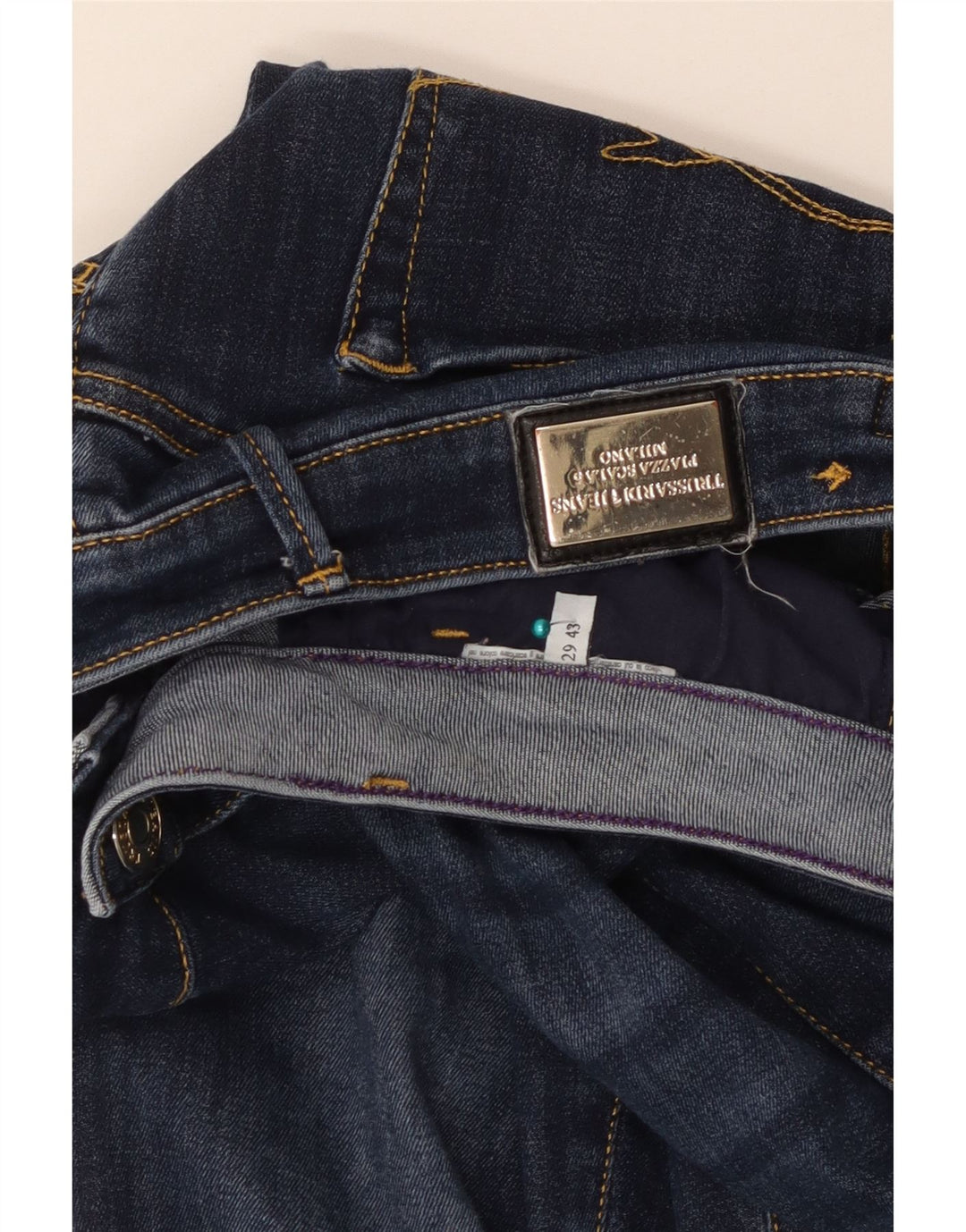 Trussardi Womens Slim Jeans IT 43 Medium W29 L30 Blue