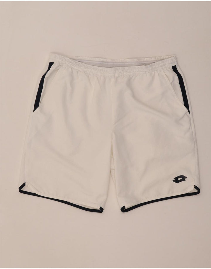 Lotto Mens Sport Shorts Large White Colourblock