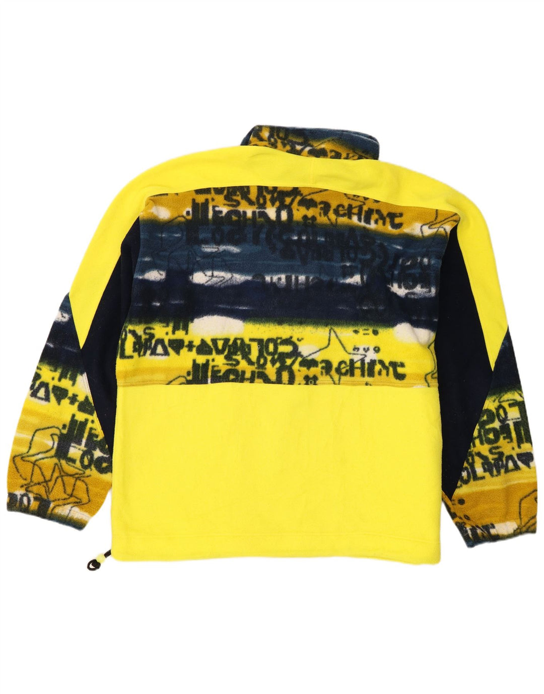 Colmar Mens Zip Neck Fleece Jumper 2XL Yellow Colourblock Polyester
