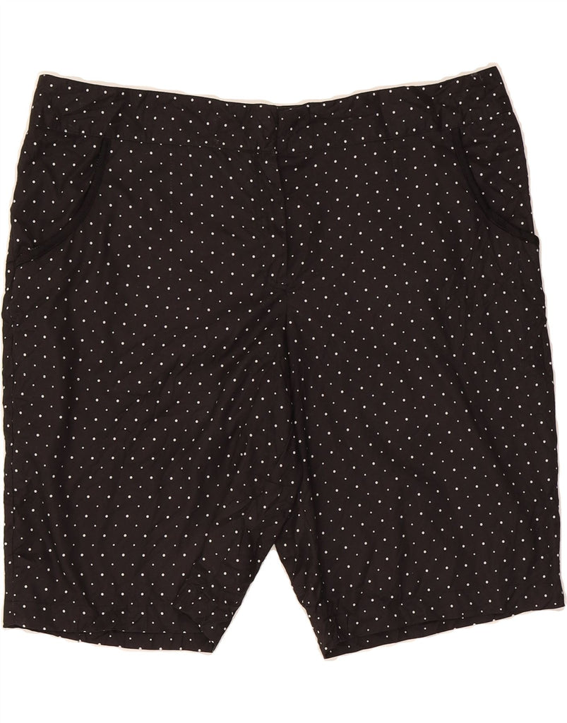 IZOD Womens Golf Chino Shorts Size 18 2XL W40  Black Spotted Polyester Vintage Izod and Second-Hand Izod from Messina Hembry 