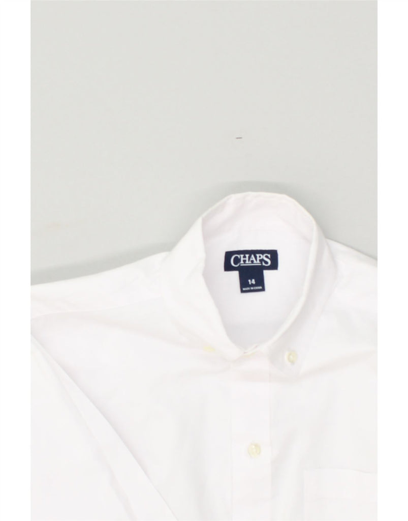 CHAPS Boys Shirt 13-14 Years White Cotton | Vintage Chaps | Thrift | Second-Hand Chaps | Used Clothing | Messina Hembry 