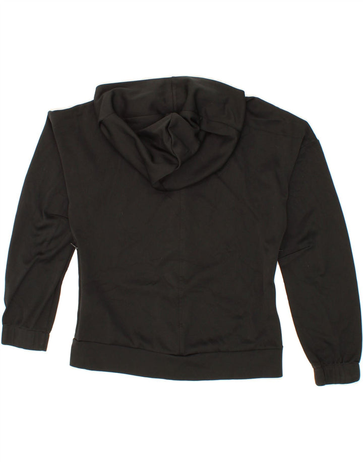 ADIDAS Womens Zip Hoodie Sweater UK 8 /10 Small Black Polyester Vintage Adidas and Second-Hand Adidas from Messina Hembry 