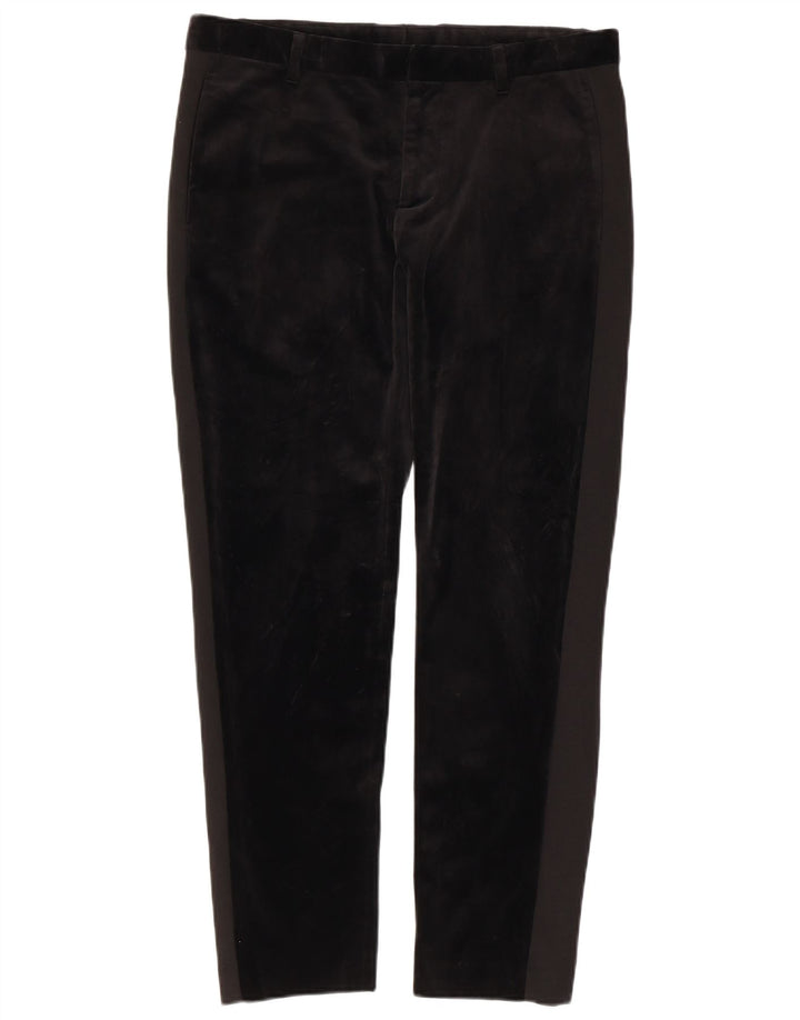 Zara Womens Slim Chino Trousers EU 40 Medium W31 L28 Black Viscose