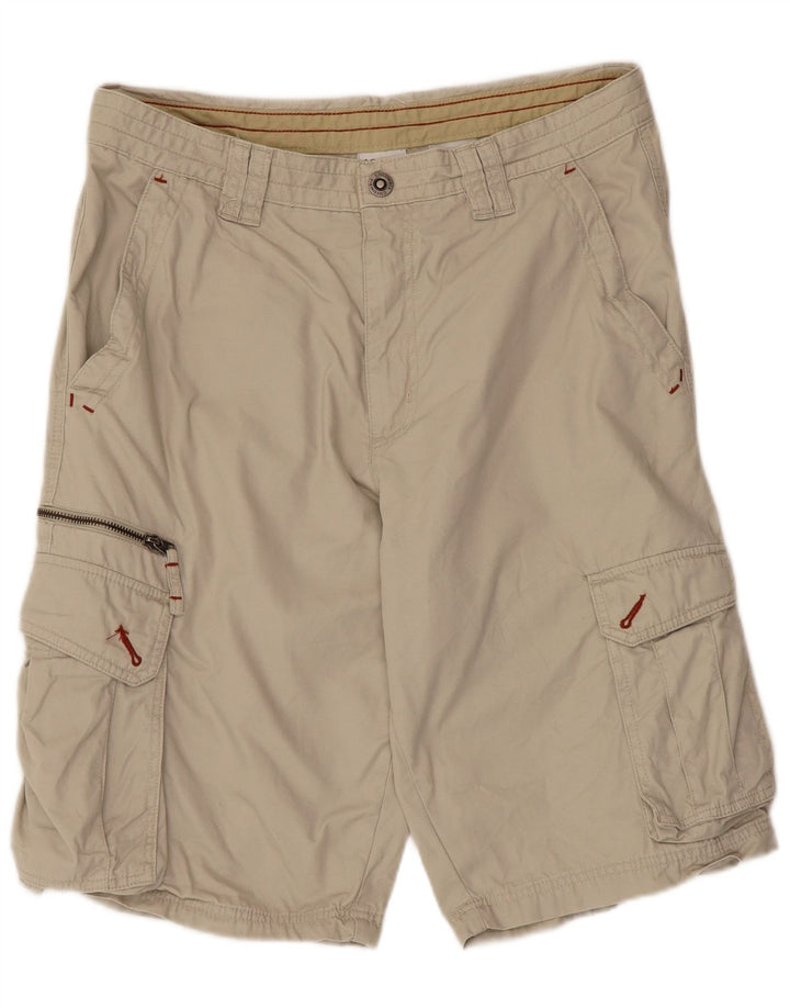 Columbia Mens Cargo Shorts W34 Large Beige Cotton