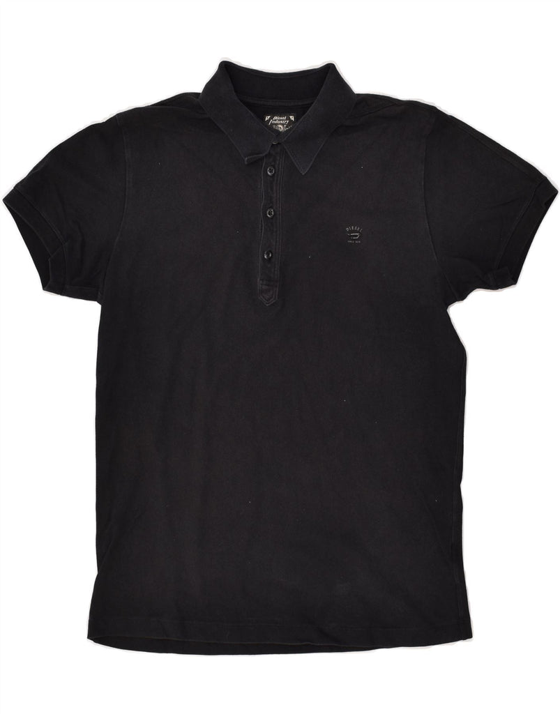 DIESEL Mens Polo Shirt Medium Black Cotton | Vintage Diesel | Thrift | Second-Hand Diesel | Used Clothing | Messina Hembry 