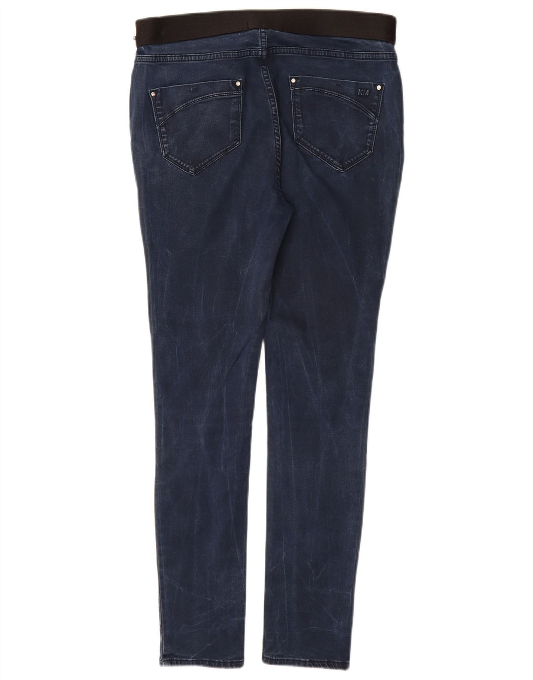 KAREN MILLEN Womens Jegging Jeans UK 12 Medium W28 L28 Navy Blue Cotton