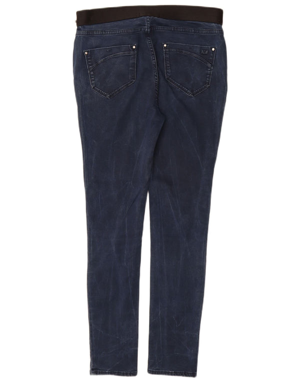 KAREN MILLEN Womens Jegging Jeans UK 12 Medium W28 L28 Navy Blue Cotton