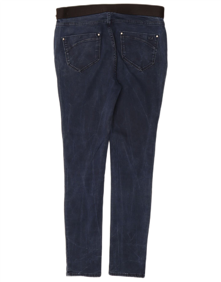KAREN MILLEN Womens Jegging Jeans UK 12 Medium W28 L28 Navy Blue Cotton