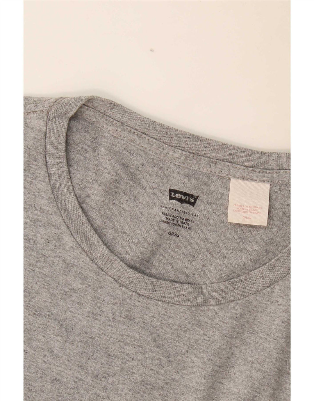 Levi's Mens T-Shirt Top Large Grey Flecked