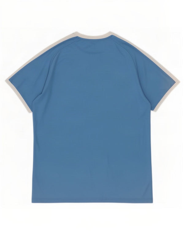 Puma Mens T-Shirt Top Large Blue Colourblock Polyester