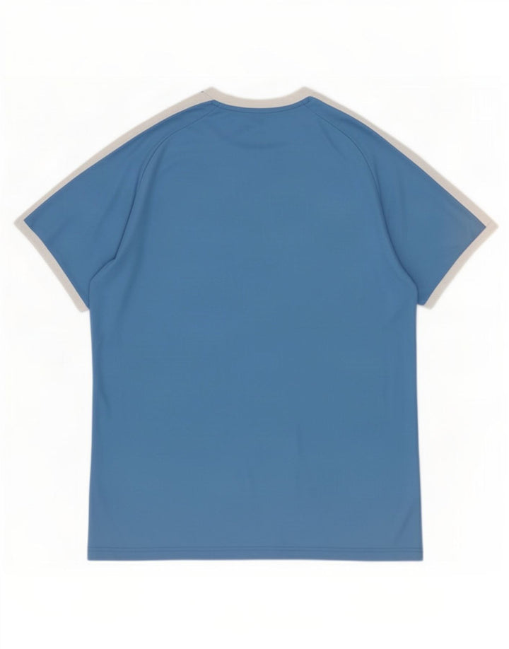 Puma Mens T-Shirt Top Large Blue Colourblock Polyester