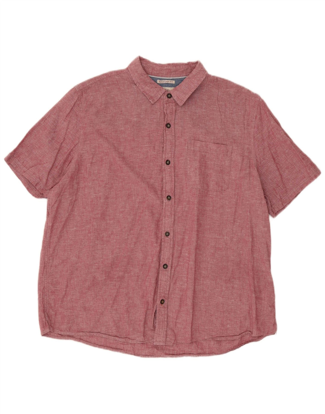 Fat Face Mens Short Sleeve Regular Fit Shirt 2XL Red Cotton