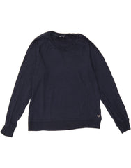 CREW CLOTHING Womens Sweatshirt Jumper UK 14 Medium Navy Blue Viscose