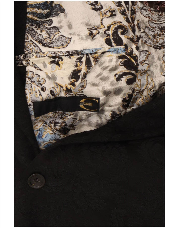 Just Cavalli Mens 2 Button Blazer Jacket UK 38 Medium Black