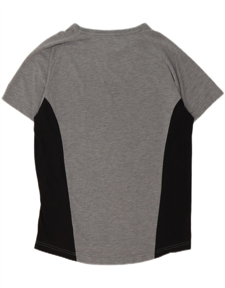 PUMA Mens T-Shirt Top Large Grey Colourblock Cotton Vintage Puma and Second-Hand Puma from Messina Hembry 