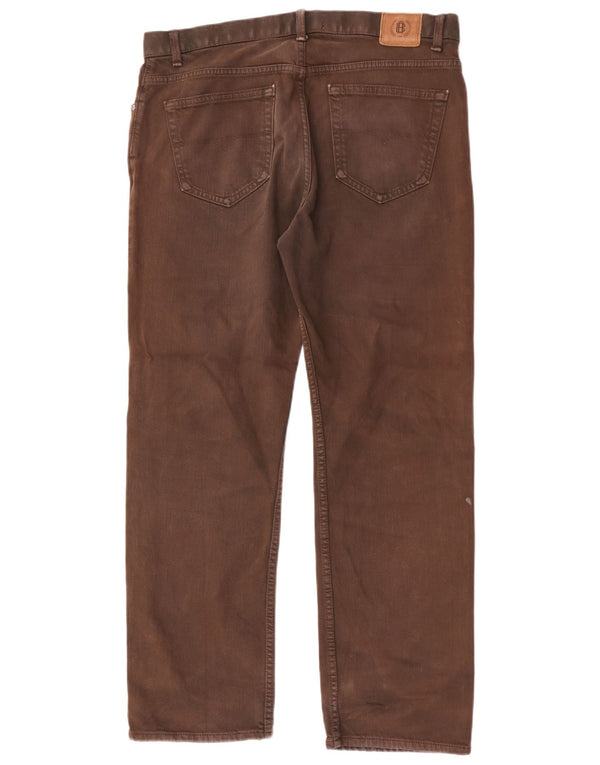 Marks & Spencer Mens Blue Harbour Straight Jeans W36 L31 Brown Cotton