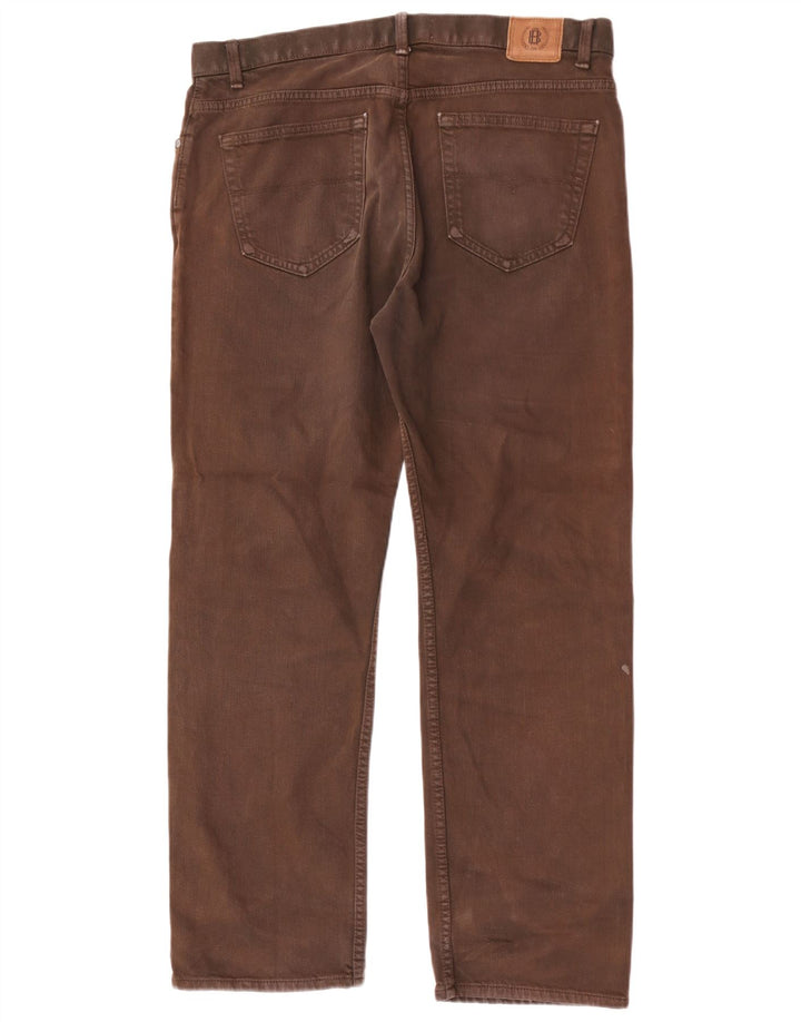 Marks & Spencer Mens Blue Harbour Straight Jeans W36 L31 Brown Cotton
