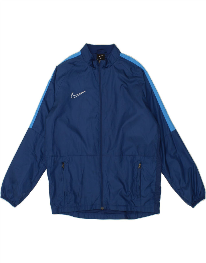 NIKE Boys Graphic Tracksuit Top Jacket 13-14 Years XL Navy Blue Vintage Nike and Second-Hand Nike from Messina Hembry 