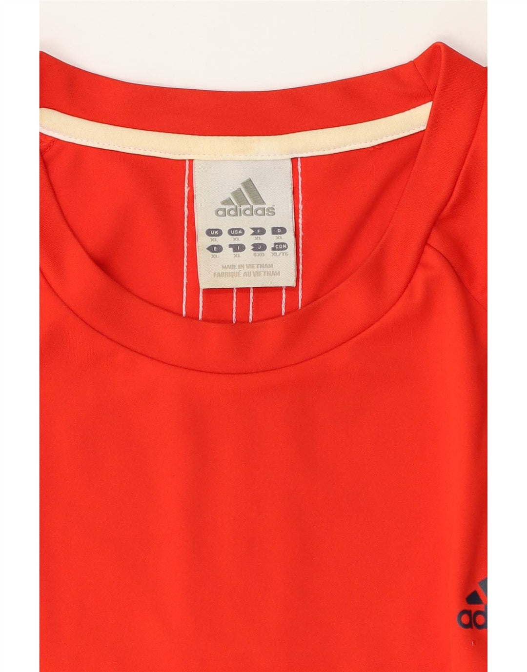 Adidas Mens T-Shirt Top XL Red Colourblock
