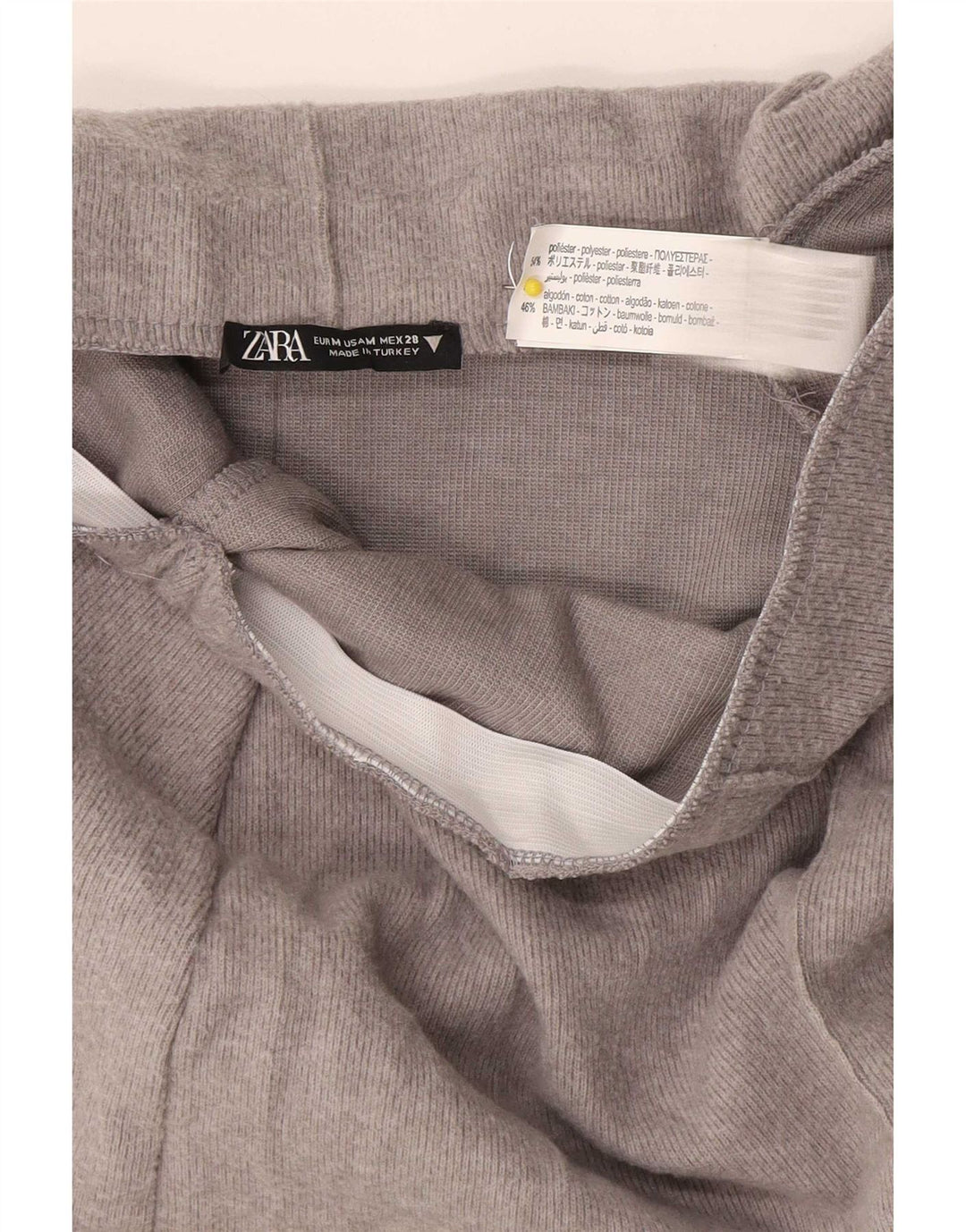 Zara Womens Midi Skirt Medium W28 Grey Flecked Polyester