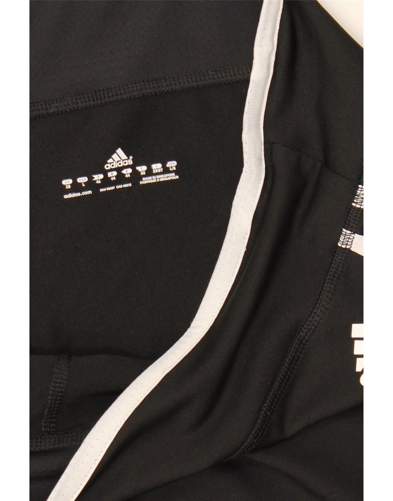 ADIDAS Womens Capri Tracksuit Trousers UK 18 XL Black Vintage Adidas and Second-Hand Adidas from Messina Hembry 