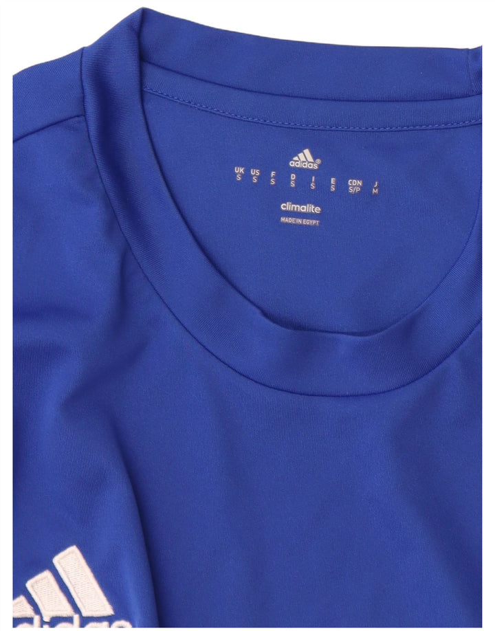 Adidas Mens Climalite T-Shirt Top Small Blue Polyester