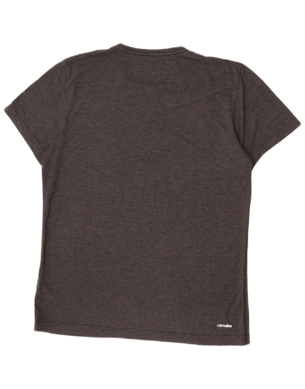 Adidas Mens Climalite T-Shirt Top Large Grey Polyester