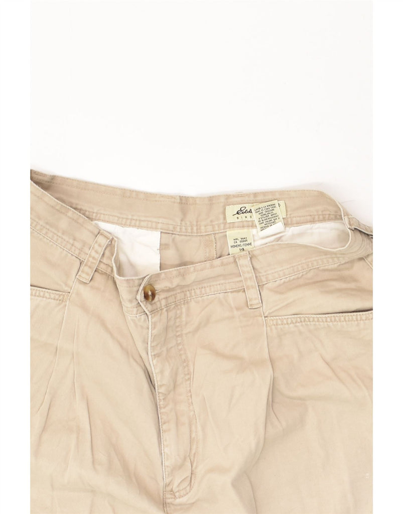 EDDIE BAUER Womens Casual Shorts UK 14 Large Beige Cotton | Vintage Eddie Bauer | Thrift | Second-Hand Eddie Bauer | Used Clothing | Messina Hembry 