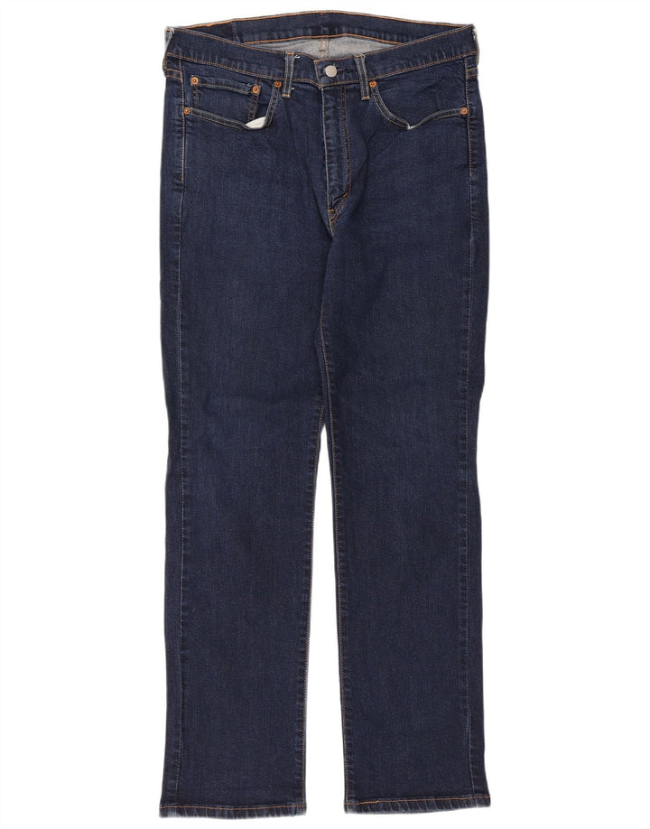 Levi's Mens 514 Straight Jeans W36 L32 Navy Blue Cotton
