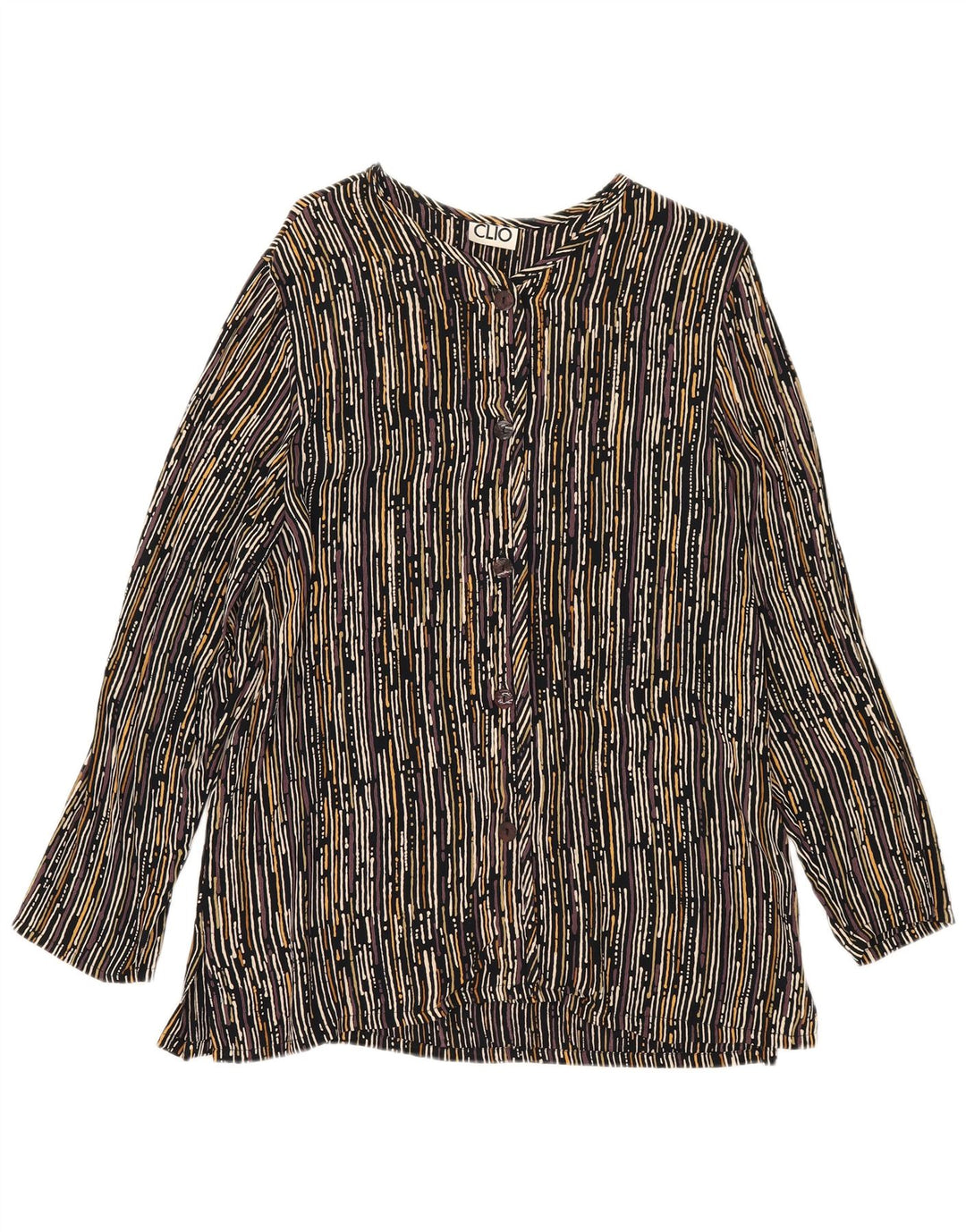 Clio Womens Shirt Blouse UK 14 Large Multicoloured Striped
