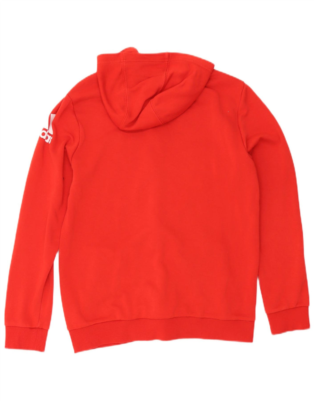 Adidas Mens Graphic Zip Hoodie Sweater Medium Red Cotton