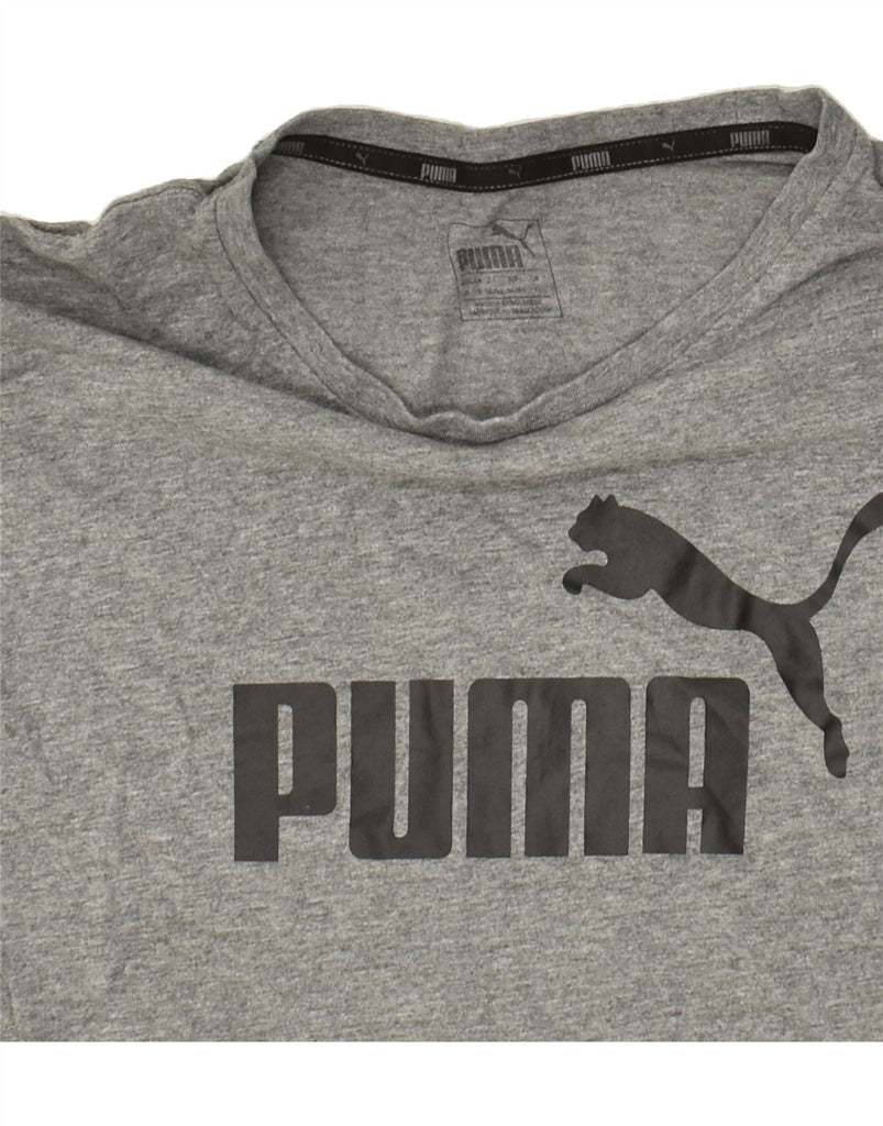 PUMA Mens Graphic T-Shirt Top XL Grey Cotton | Vintage Puma | Thrift | Second-Hand Puma | Used Clothing | Messina Hembry 