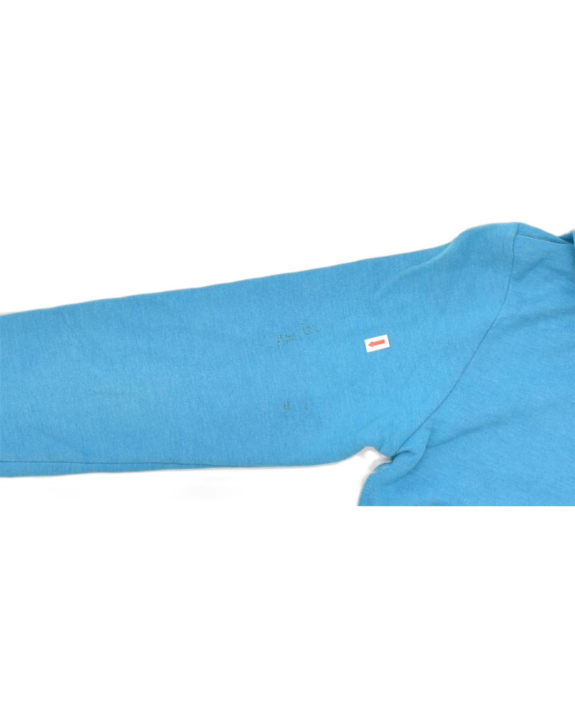 SUPERDRY Womens Orange Label Hoodie Jumper UK 12 Medium Blue Cotton | Vintage | Thrift | Second-Hand | Used Clothing | Messina Hembry 