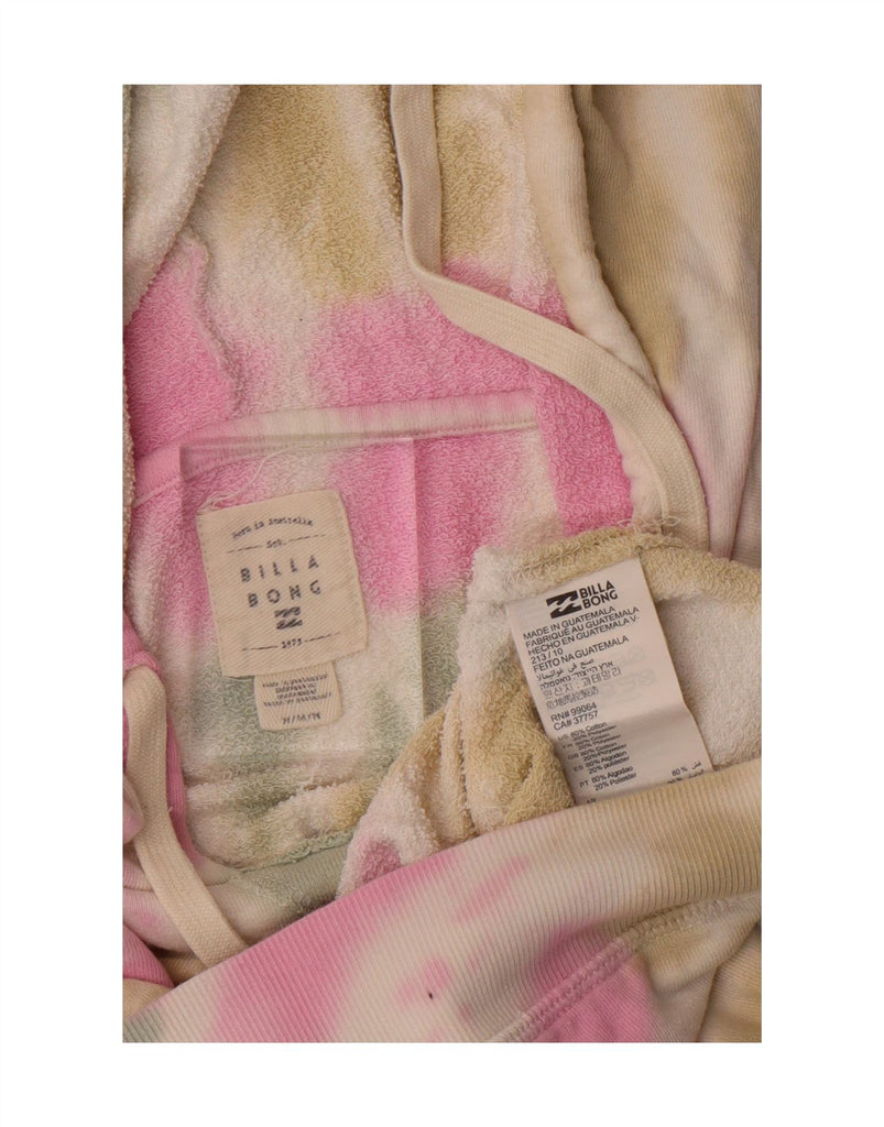 BILLABONG Womens Hoodie Jumper UK 14 Medium Multicoloured Tie Dye Vintage Billabong and Second-Hand Billabong from Messina Hembry 