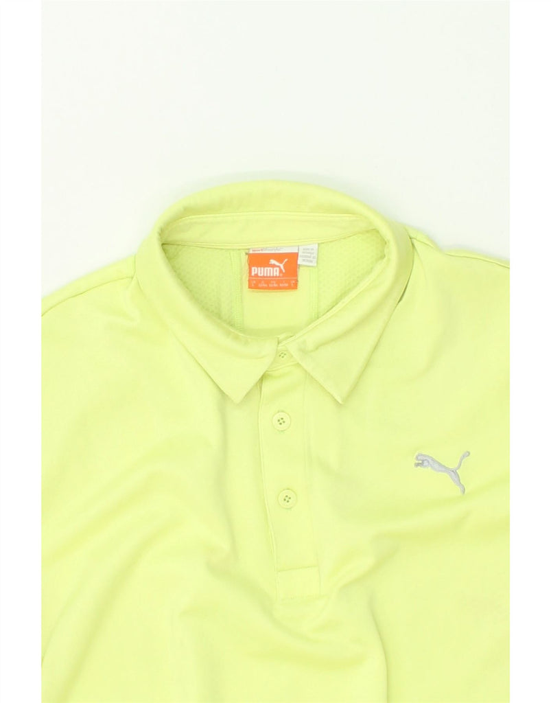 PUMA Mens Polo Shirt Large Green Polyester | Vintage Puma | Thrift | Second-Hand Puma | Used Clothing | Messina Hembry 