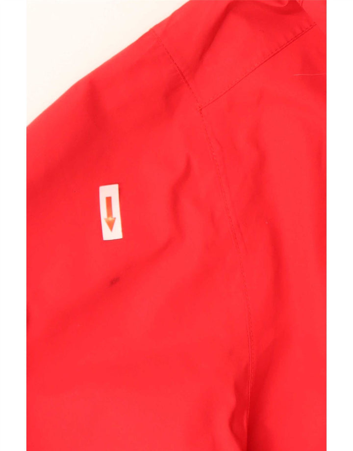 Bailo Womens Hooded Oversized Rain Jacket UK 14 Medium Red Polyamide