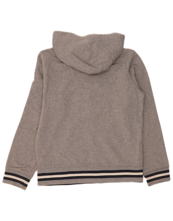 Benetton Boys Graphic Zip Hoodie Sweater 10-11 Years XL Grey Cotton
