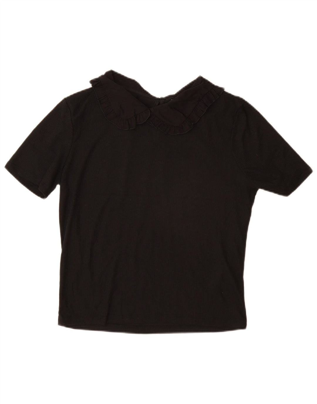 ZARA Womens Blouse Top UK 14 Large Black Polyester