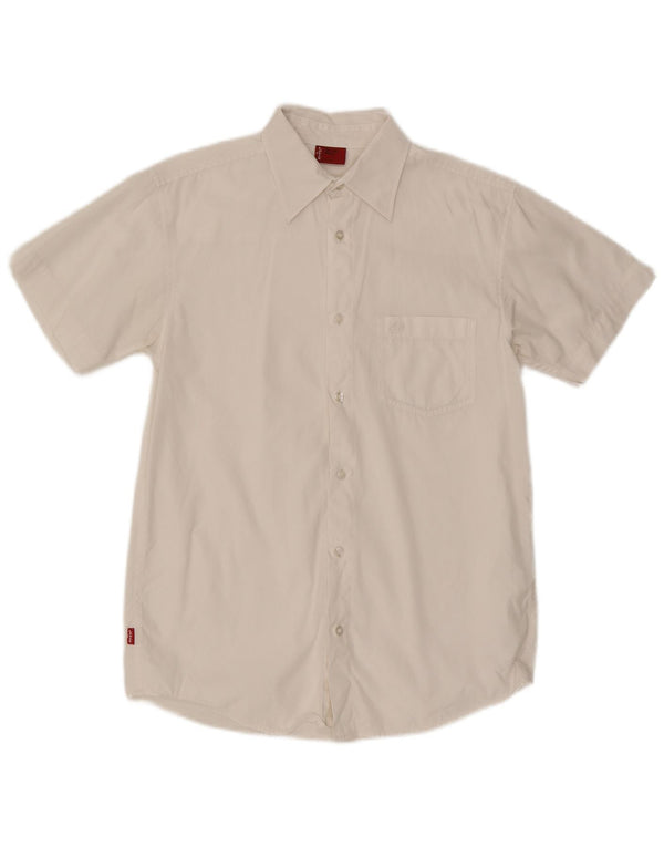 Levi's Mens Short Sleeve Shirt Small White Cotton