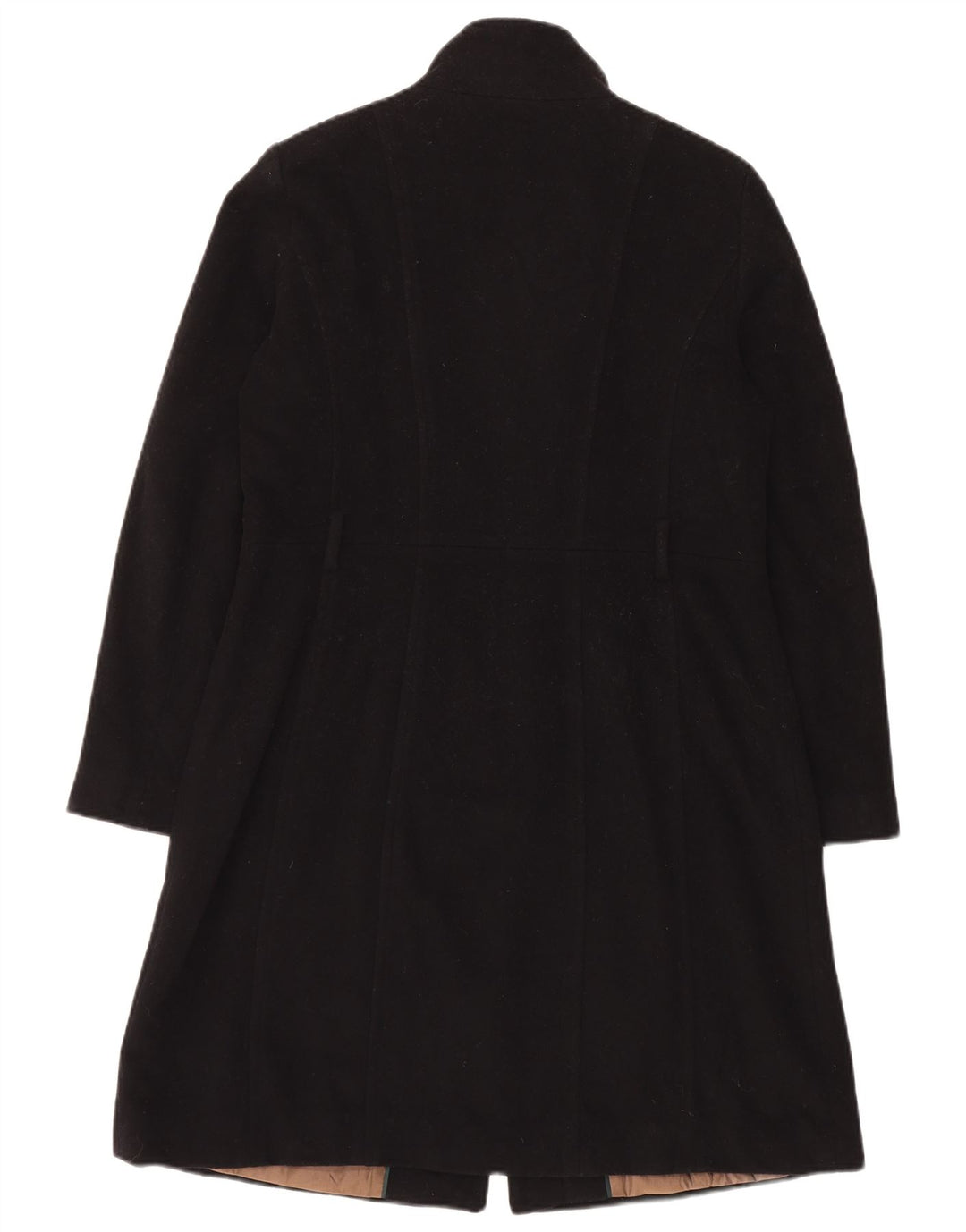 Marks & Spencer Womens Overcoat UK 14 Large Black Wool
