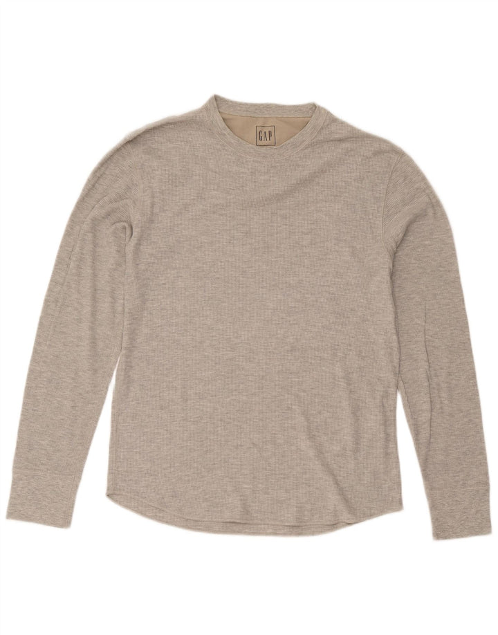 Gap Mens Top Long Sleeve Medium Grey Cotton