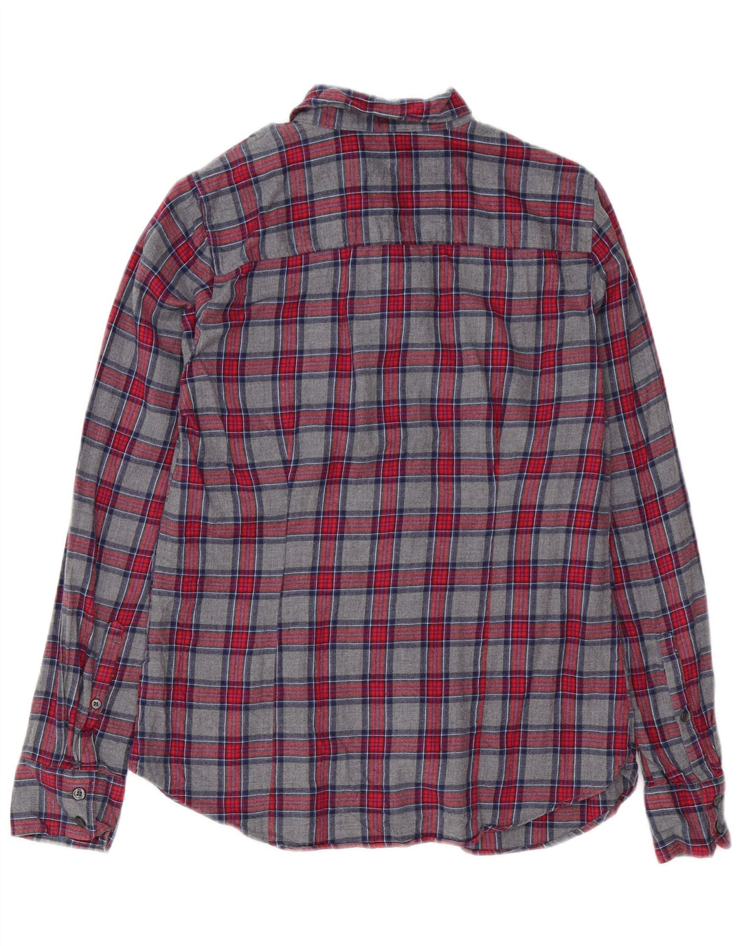 J. Crew Womens Flannel Shirt UK 10 Small Grey Check Cotton